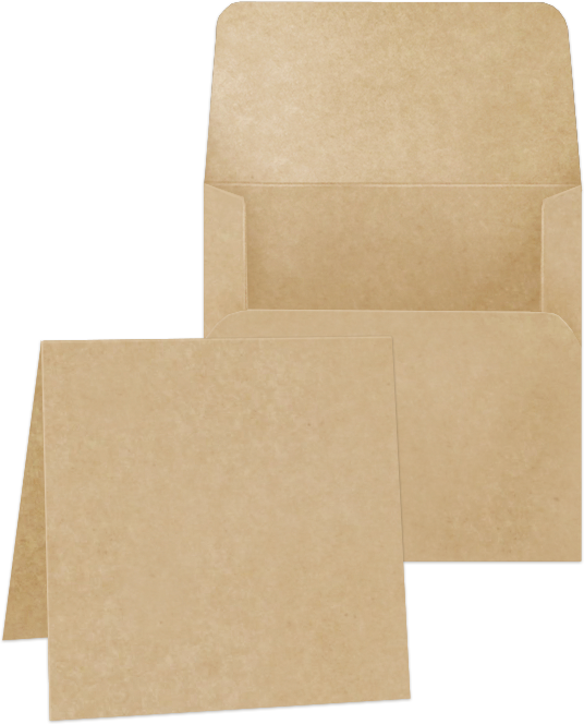 Graphic 45 Kraft Square Cards 5 1/4” x 5 1/4” With Envelopes